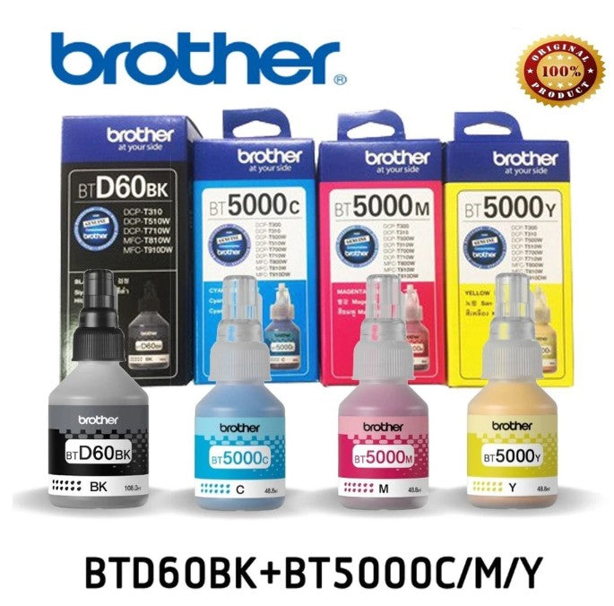 Brother BT5000/BTD60 Original (Cyan, Magenta, Yellow, and Black)