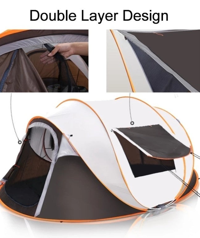 Camping Tent multi-color 3-8 person Waterproof and sunscreen dome Automatic Pop-Up Outdoor tent