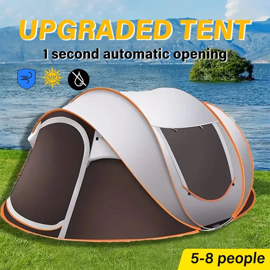 Camping Tent multi-color 3-8 person Waterproof and sunscreen dome Automatic Pop-Up Outdoor tent
