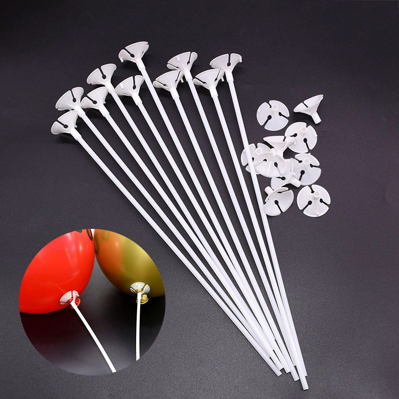 Balloon Stick HD White 50CM 12 Pcs in 1 Pack