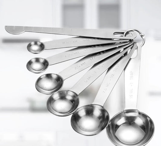 Stainless Steel 7pcs Measuring Spoons Set