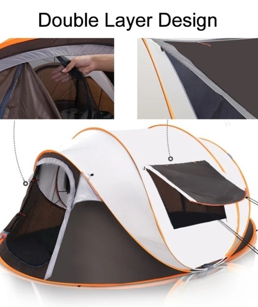 Camping Tent multi-color 3-8 person Waterproof and sunscreen dome Automatic Pop-Up Outdoor tent