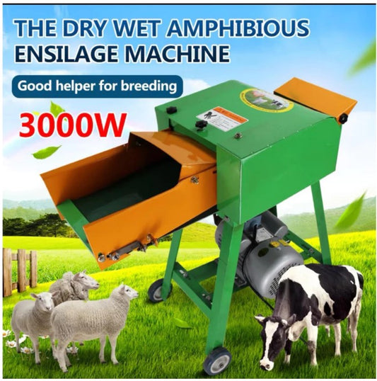 Ensilage Machine (Shredder Forage Chopper Chaff Cutter Silage Cutter for Farm and (Agriculture Heavy Duty( full set))
