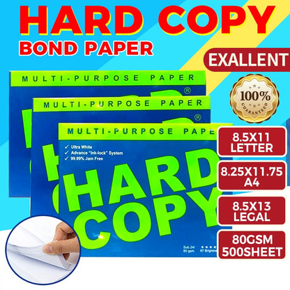 Multi-Purpose Copy Paper Sub. 24 , 80 Gsm (HARD COPY) (Short, A4, Long and A3)(Book Paper)